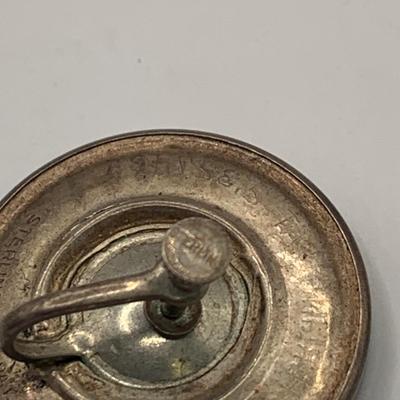 LOT 150 Antique Screw-back Button Earrings 9,2g Sterling Silver