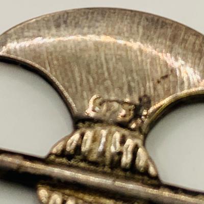 LOT 153: Sterling Silver 7” Charm Bracelet with Bear Charm and Pair of Pierced Battle Axe Earrings Marked 925 11.1 G