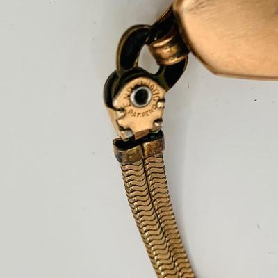 LOT 156: Lathin Watch 14K Gold Case and Gold Filled Band