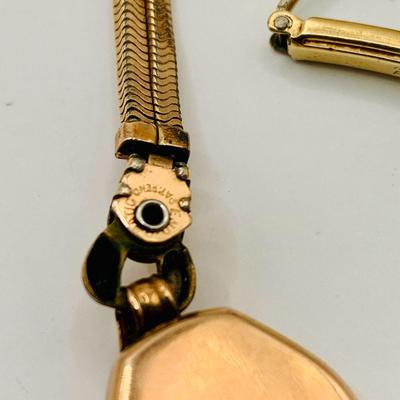 LOT 156: Lathin Watch 14K Gold Case and Gold Filled Band