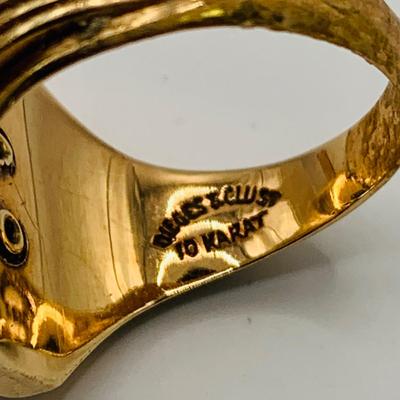 LOT 157: Dieges and Clust 10 Gold Class 1949 Class Ring Size 4.5 - 5 6.1 gtw