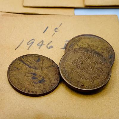 LOT 160: Large Collection of Wheat Back Pennies Featuring the 1909 VDB Penny