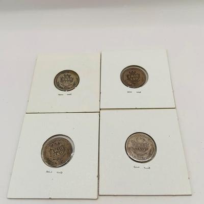 LO 165: Collection of Barber Dimes from 1892 - 1902
