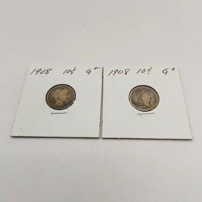 LO 165: Collection of Barber Dimes from 1892 - 1902