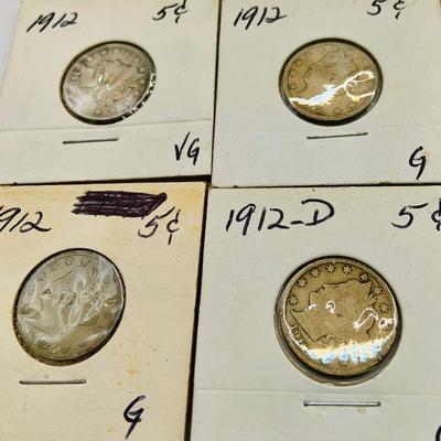 LOT 168 Collection of Liberty Head Nickels 1883 -1912