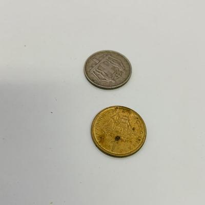 LOT 169: Foreign Coin - 1951 Festival of Britain 5 Shillings Coin, Greek Drachmas East Africa Cents