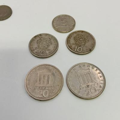 LOT 169: Foreign Coin - 1951 Festival of Britain 5 Shillings Coin, Greek Drachmas East Africa Cents