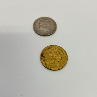 LOT 169: Foreign Coin - 1951 Festival of Britain 5 Shillings Coin, Greek Drachmas East Africa Cents