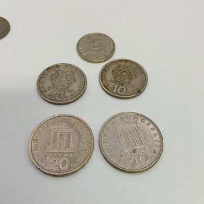 LOT 169: Foreign Coin - 1951 Festival of Britain 5 Shillings Coin, Greek Drachmas East Africa Cents