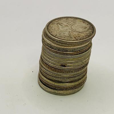 LOT 174: Collection of Canadian Silver Quarters (20)