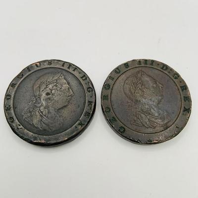 LOT 179: Set of Two (2) 1797 Britain Cartwheel Penney