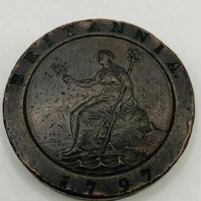 LOT 179: Set of Two (2) 1797 Britain Cartwheel Penney