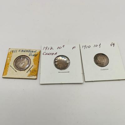 LOT 181: Collection of Canadian Silver Coins 1870 - 1913 - Silver 92.5%