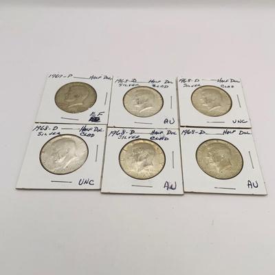 LOT 183: Kennedy Silver Clad Half Dollars 1966 - 1970