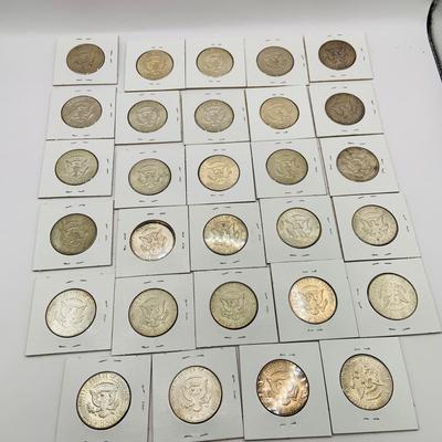 LOT 183: Kennedy Silver Clad Half Dollars 1966 - 1970