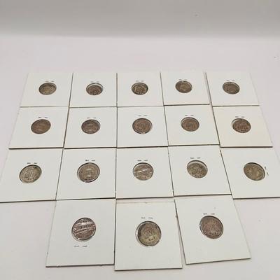 LOT 184: Collection of 18 Barber Dimes 1911 - 1914
