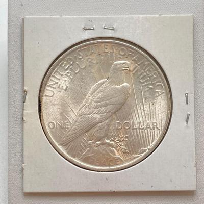 LOT 244: Collection of Six U.S. Silver Peace Dollar Coins - Dated 1924 and 1935