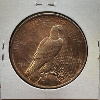 LOT 244: Collection of Six U.S. Silver Peace Dollar Coins - Dated 1924 and 1935