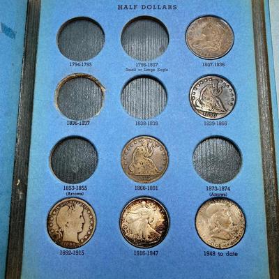 LOT 246: United States Coin Type Collection Books No. 9026A and No. 9026B with Antique / Vintage Coins