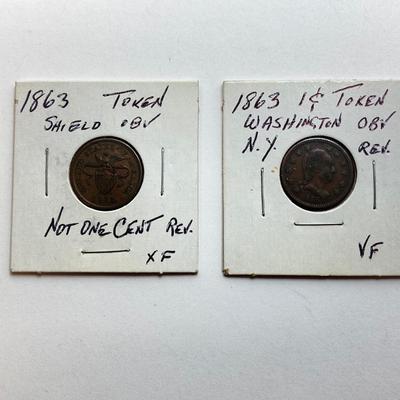 LOT 247: Unique Collection of Civil War Coins / Tokens and More