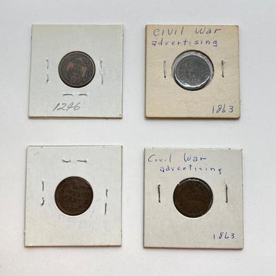 LOT 247: Unique Collection of Civil War Coins / Tokens and More