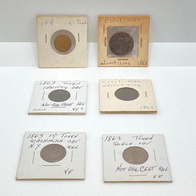 LOT 247: Unique Collection of Civil War Coins / Tokens and More