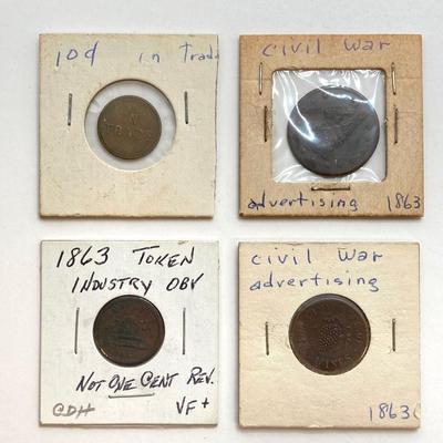 LOT 247: Unique Collection of Civil War Coins / Tokens and More