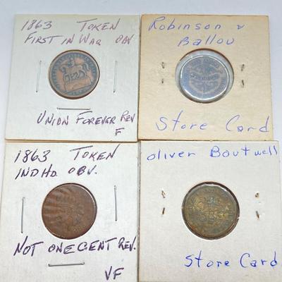 LOT 247: Unique Collection of Civil War Coins / Tokens and More