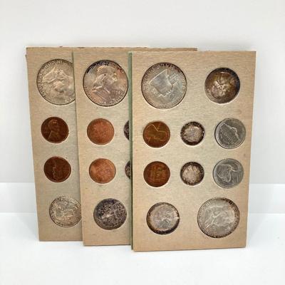 LOT 249: Three U.S. Mint Coin Sets in Original Envelopes - 1951, 1952 and 1953