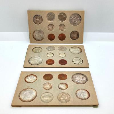 LOT 249: Three U.S. Mint Coin Sets in Original Envelopes - 1951, 1952 and 1953
