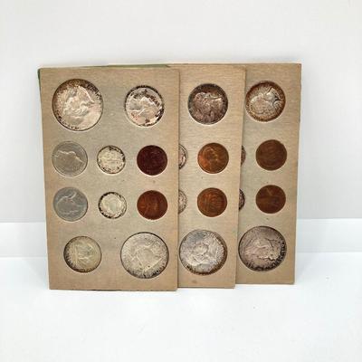LOT 249: Three U.S. Mint Coin Sets in Original Envelopes - 1951, 1952 and 1953