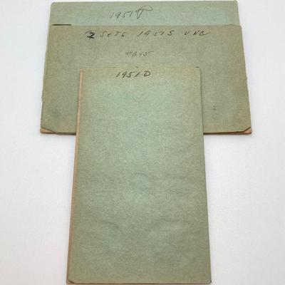 LOT 249: Three U.S. Mint Coin Sets in Original Envelopes - 1951, 1952 and 1953