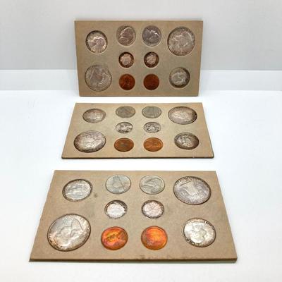LOT 249: Three U.S. Mint Coin Sets in Original Envelopes - 1951, 1952 and 1953