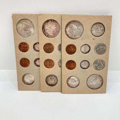 LOT 249: Three U.S. Mint Coin Sets in Original Envelopes - 1951, 1952 and 1953