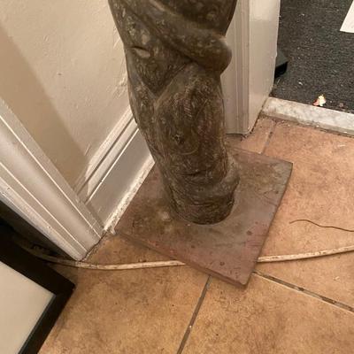 Double faced carved standing menorah