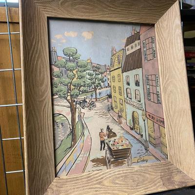 Vintage Parisian street scene