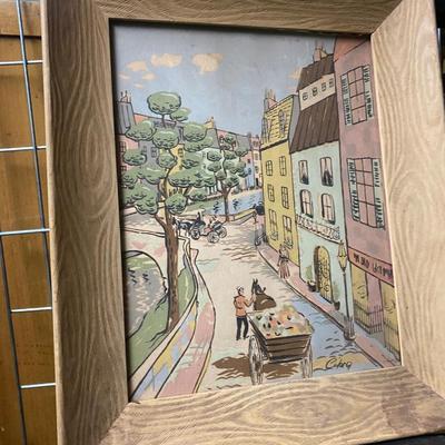 Vintage Parisian street scene