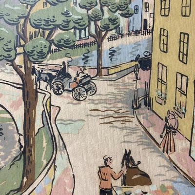 Vintage Parisian street scene