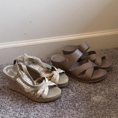 New in Box Timberland Sandals and Other Lightly Used Heeled Sandlas - Women’s Sizes 6.5-8 (GB1-DZ)