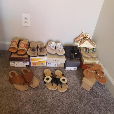 Summer Sandles (Size 7)-Clarks, Lindsay Phillips, Tonga and More (GB1-KD)