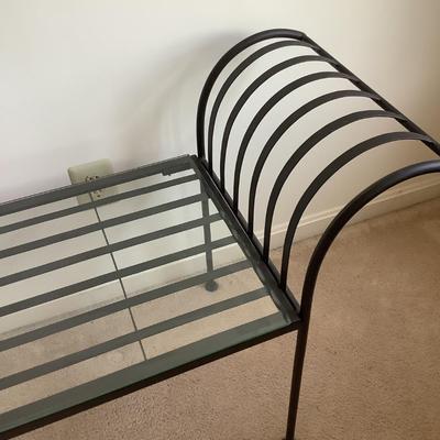 UBR769 Glass Top Coffee Table Bench