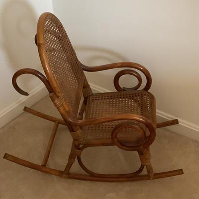 UBR770 Children’s Bamboo Bentwood Caned Rocking Chair