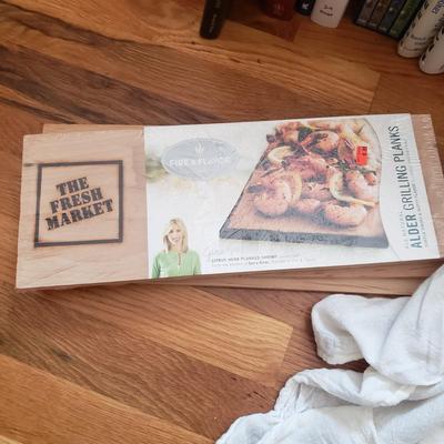 Variety of Cookbooks, Grilling Planks and Himalayan Salt Block (LR-KD)