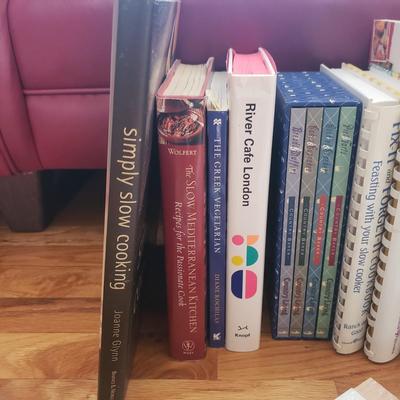 Variety of Cookbooks, Grilling Planks and Himalayan Salt Block (LR-KD)