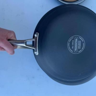 A - Tramontina 3-pack Hard Anodized Aluminum Ceramic Nonstick Fry Pan Set