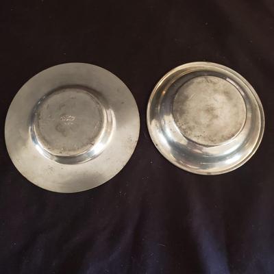 Cottage Pewter Cups, Bowls, Flask. (LR-KD) and More