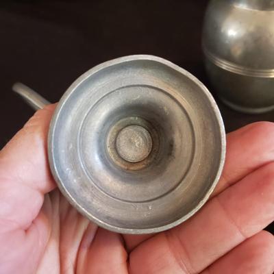 Cottage Pewter Cups, Bowls, Flask. (LR-KD) and More