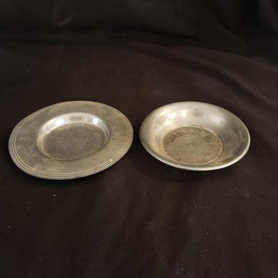 Cottage Pewter Cups, Bowls, Flask. (LR-KD) and More