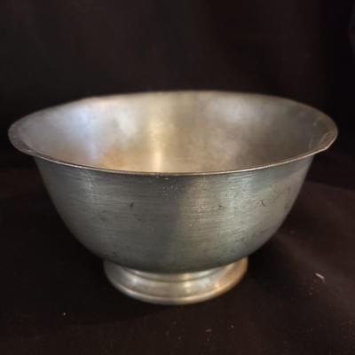 Cottage Pewter Cups, Bowls, Flask. (LR-KD) and More