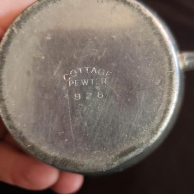 Cottage Pewter Cups, Bowls, Flask. (LR-KD) and More